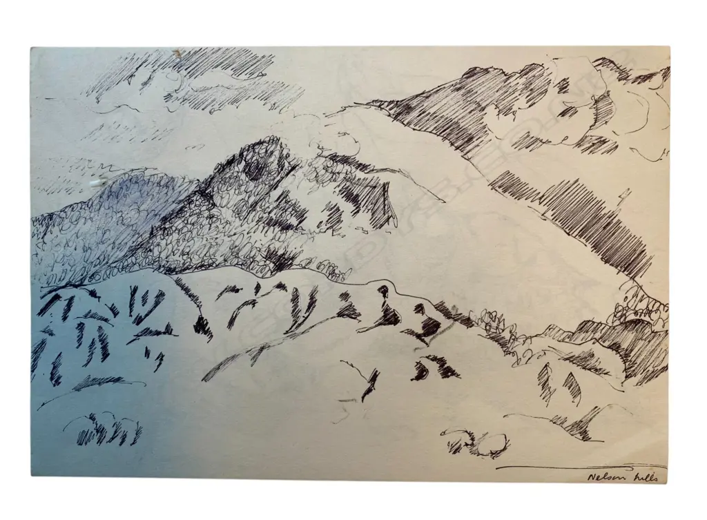 Mountford Tosswill Woollaston ‘On Takaka hill summit/Nelson hills', Image 1++